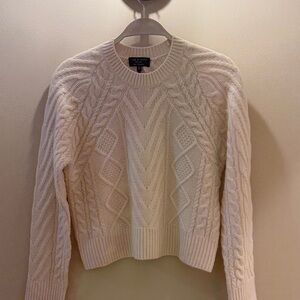 Rag & Bone Cashmere Cream Cropped Sweater